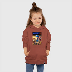 Толстовка детская хлопковая Sonic and his team - movie, цвет: кирпичный — фото 2