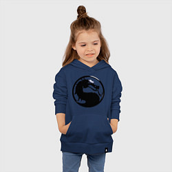 Толстовка детская хлопковая Смертельная битва - логотип, цвет: тёмно-синий — фото 2