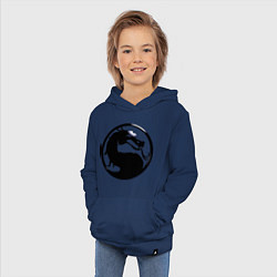 Толстовка детская хлопковая Смертельная битва - логотип, цвет: тёмно-синий — фото 2
