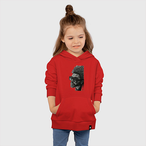 Детская толстовка-худи Blinding lights the weeknd / Красный – фото 4