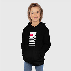 Толстовка детская хлопковая Поп -арт морячка, цвет: черный — фото 2