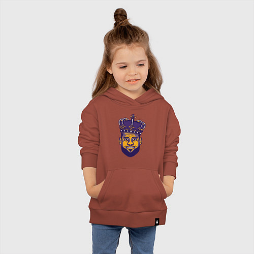 Детская толстовка-худи Король Джеймс / Кирпичный – фото 4