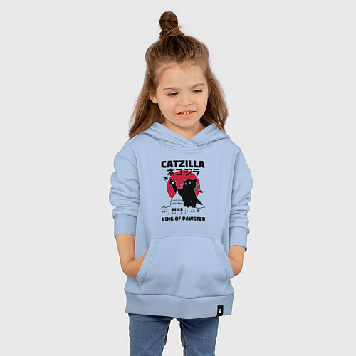 Детская толстовка-худи Котзилла / Мягкое небо – фото 4