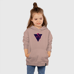 Толстовка детская хлопковая Чужой в треугольнике, цвет: пыльно-розовый — фото 2