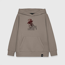Толстовка детская хлопковая Понурый чумной доктор, цвет: утренний латте