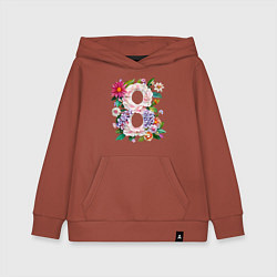 Детская толстовка-худи Цветочное 8 марта