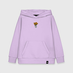 Толстовка детская хлопковая Букет подсолнухов, цвет: лаванда