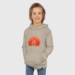 Толстовка детская хлопковая Сartoon monster fluffy orange, цвет: миндальный — фото 2