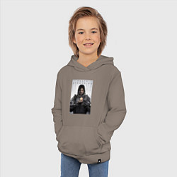 Толстовка детская хлопковая Death Stranding - Norman Reedus, цвет: утренний латте — фото 2