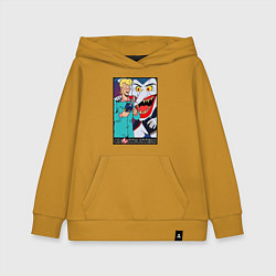 Толстовка детская хлопковая Ghostbusters - Egon and goblin, цвет: горчичный