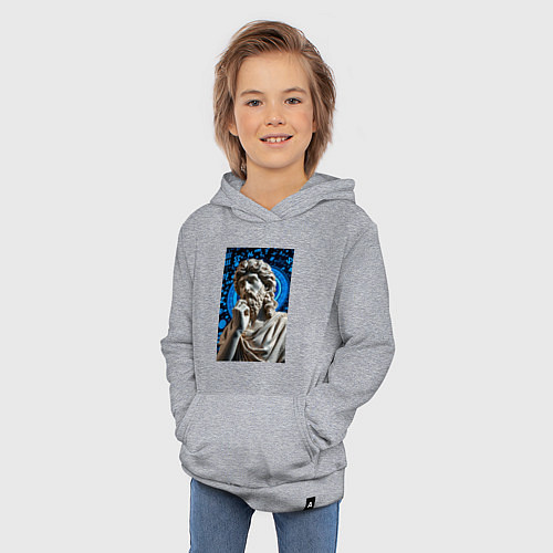Детская толстовка-худи Античность и математика / Меланж – фото 3