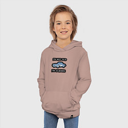 Толстовка детская хлопковая Я не старый, я классический, цвет: пыльно-розовый — фото 2