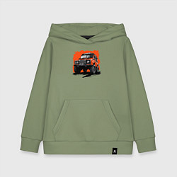 Толстовка детская хлопковая Jeep road, цвет: авокадо