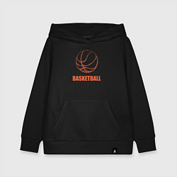 Толстовка детская хлопковая Ball basket, цвет: черный