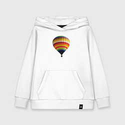 Толстовка детская хлопковая Полосатый воздушный шар, цвет: белый