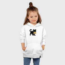 Толстовка детская хлопковая Котик и парик Трампа, цвет: белый — фото 2