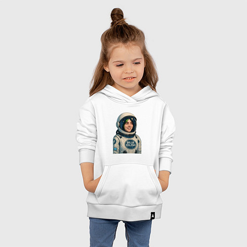 Детская толстовка-худи Билли Айлиш космонавт / Белый – фото 4