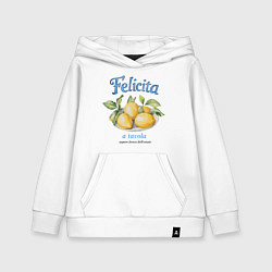 Детская толстовка-худи Тарелка с лимонами