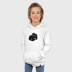 Толстовка детская хлопковая Черный внедорожник, цвет: белый — фото 2