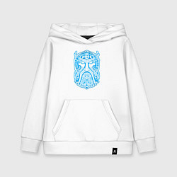 Толстовка детская хлопковая Суровый северный бог в кельтском стиле, цвет: белый