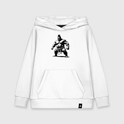 Толстовка детская хлопковая Эпичный сумоист, цвет: белый
