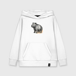 Детская толстовка-худи Скетч Бегемот