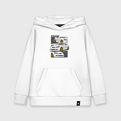 Толстовка детская хлопковая Honda Integra Acura Классика JDM, цвет: белый