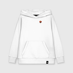 Толстовка детская хлопковая Кот клубника мем - один такой цветочек ягодка, цвет: белый