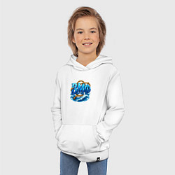 Толстовка детская хлопковая ВМФ канат и волны, цвет: белый — фото 2