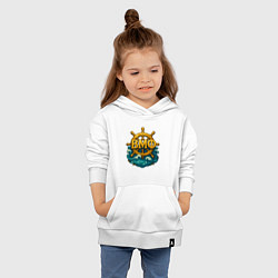 Толстовка детская хлопковая ВМФ штурвал, цвет: белый — фото 2