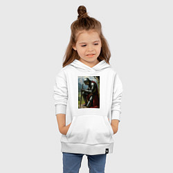 Толстовка детская хлопковая Молитва рыцаря, цвет: белый — фото 2