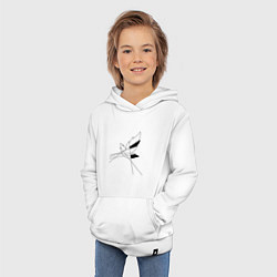 Толстовка детская хлопковая Геометрия листа, цвет: белый — фото 2