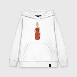 Толстовка детская хлопковая Dandadan Seiko в платье, цвет: белый