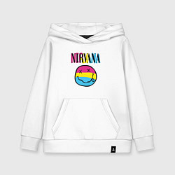 Толстовка детская хлопковая Нирвана цветной, цвет: белый