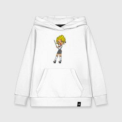 Детская толстовка-худи Училка блондинка