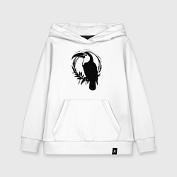 Детская толстовка-худи Тукан в круге