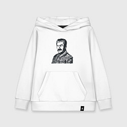Толстовка детская хлопковая Сталин, цвет: белый