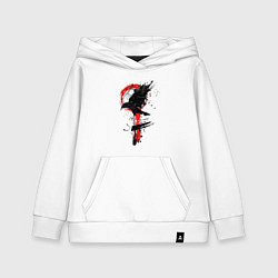 Толстовка детская хлопковая Ворон, цвет: белый