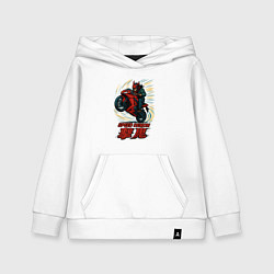 Толстовка детская хлопковая Speed demon, цвет: белый