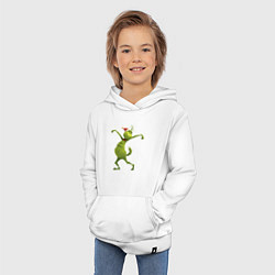 Толстовка детская хлопковая Гринч в предвкушении нового года, цвет: белый — фото 2