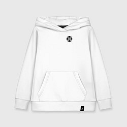 Толстовка детская хлопковая Волков бояться черный арт, цвет: белый