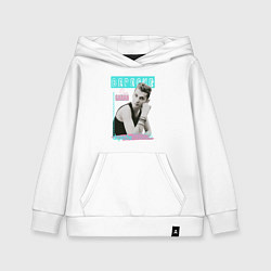 Толстовка детская хлопковая Depeche Mode Dave Gahan - 80s style, цвет: белый