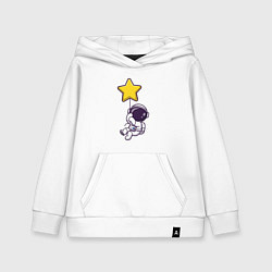 Толстовка детская хлопковая Космическая звезда, цвет: белый