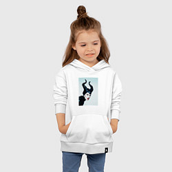 Толстовка детская хлопковая Малефисента, цвет: белый — фото 2