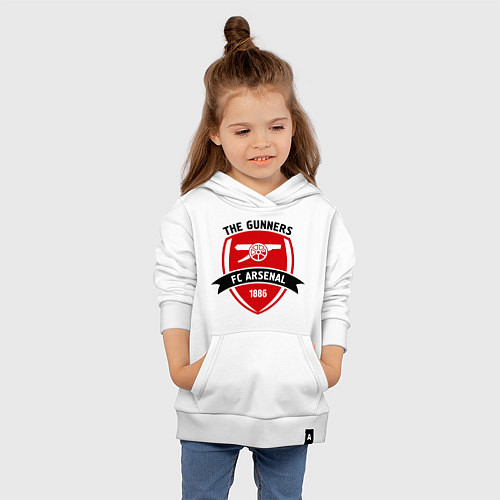 Детская толстовка-худи FC Arsenal: The Gunners / Белый – фото 4