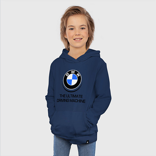 Детская толстовка-худи BMW Driving Machine / Тёмно-синий – фото 3