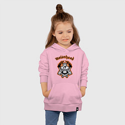 Толстовка детская хлопковая Motorhead, цвет: светло-розовый — фото 2