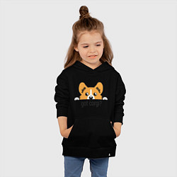 Толстовка детская хлопковая Got Corgi, цвет: черный — фото 2