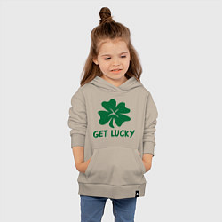 Толстовка детская хлопковая Get lucky, цвет: миндальный — фото 2