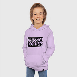 Толстовка детская хлопковая Russia boxing, цвет: лаванда — фото 2